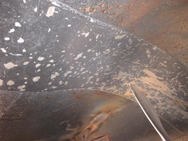 Before: coating loss and corrosion around the plate seams.