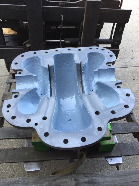 Pump casing rebuilt with Belzona 1111 and coated with Belzona 1341