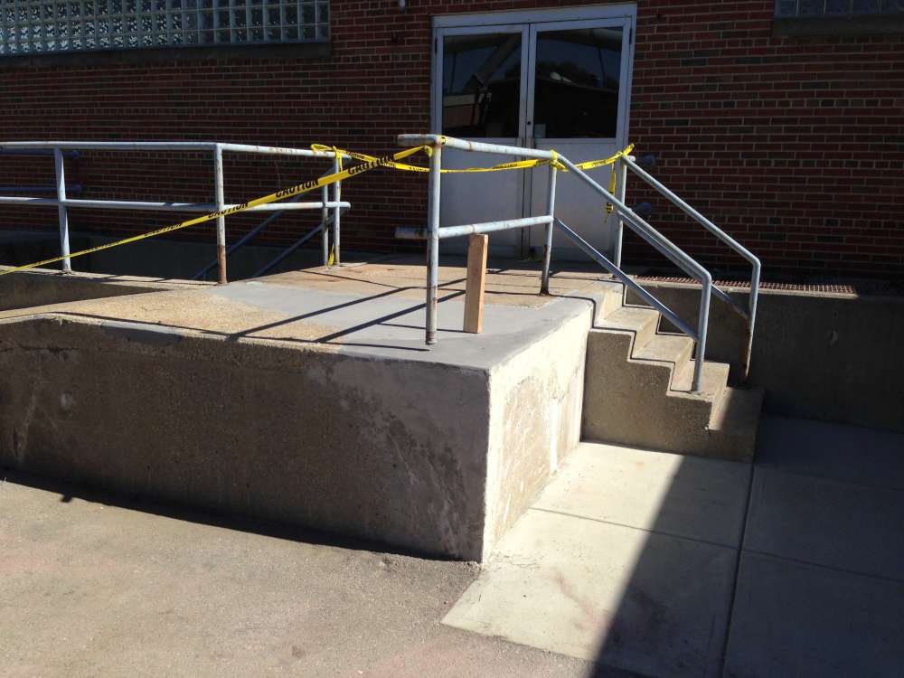 After: the finished loading dock and ramp.