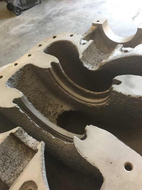 Before: eroded cutwater area and damaged wear-ring seat.