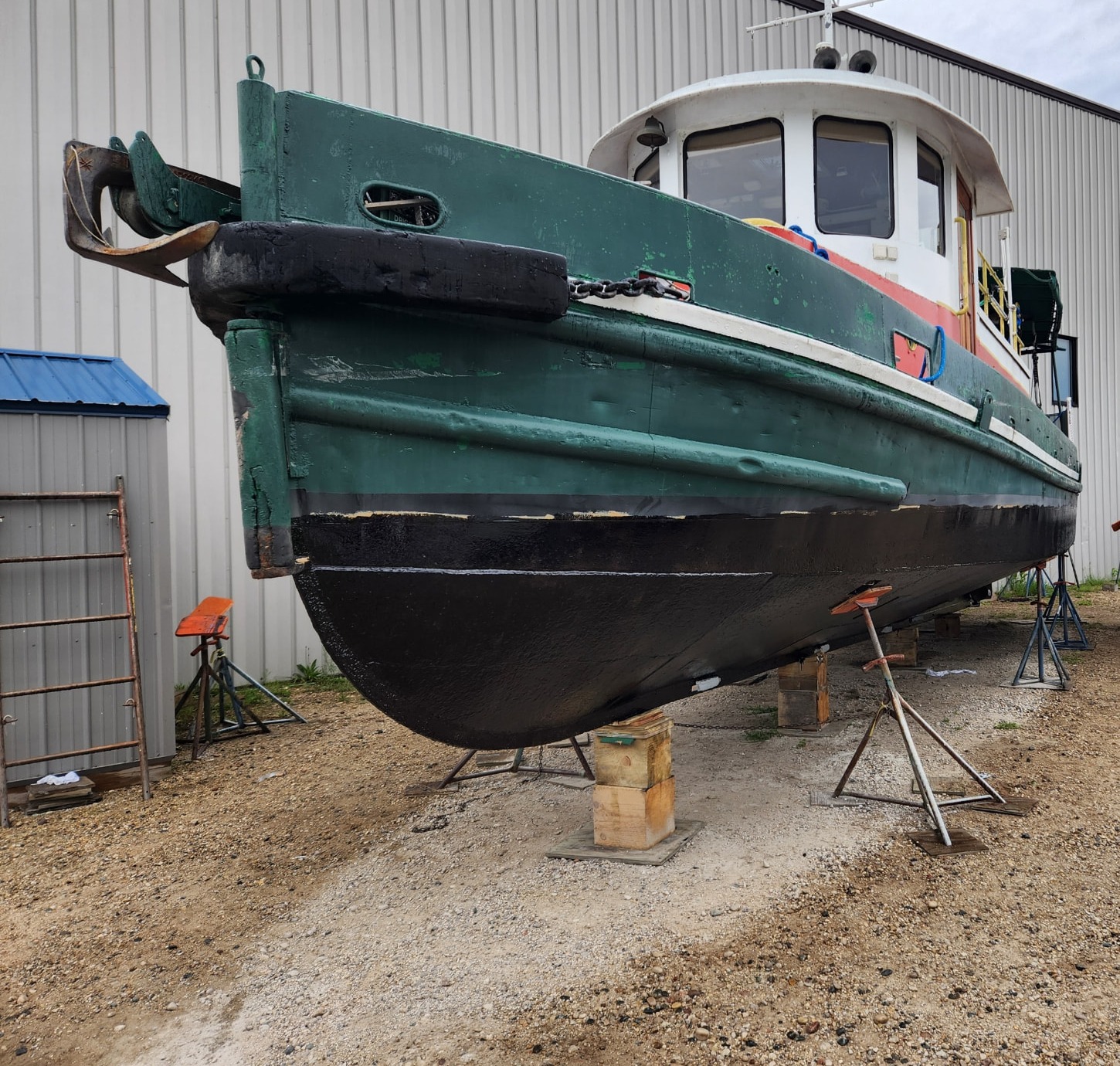 Hull rebuilt and coated with Belzona 5811 (Immersion Grade)