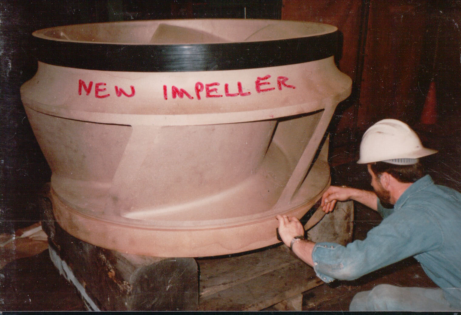 Reference impeller used to confirm original contour and dimensions.