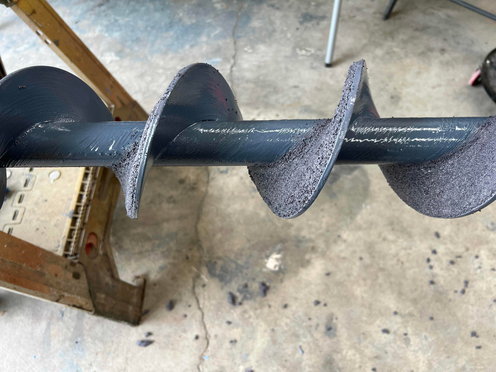 Auger Screw Coated for Abrasion Resistance