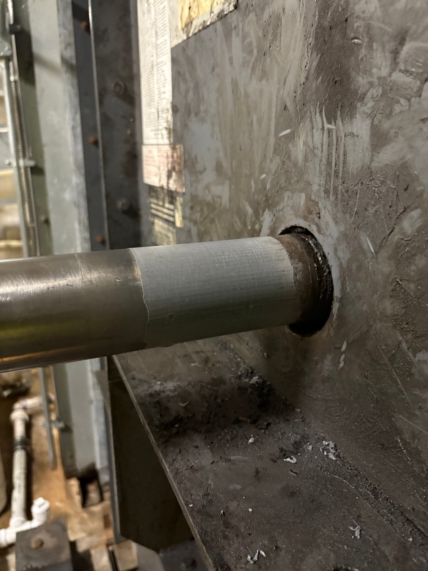 The same pipe section repaired and wrapped with Belzona