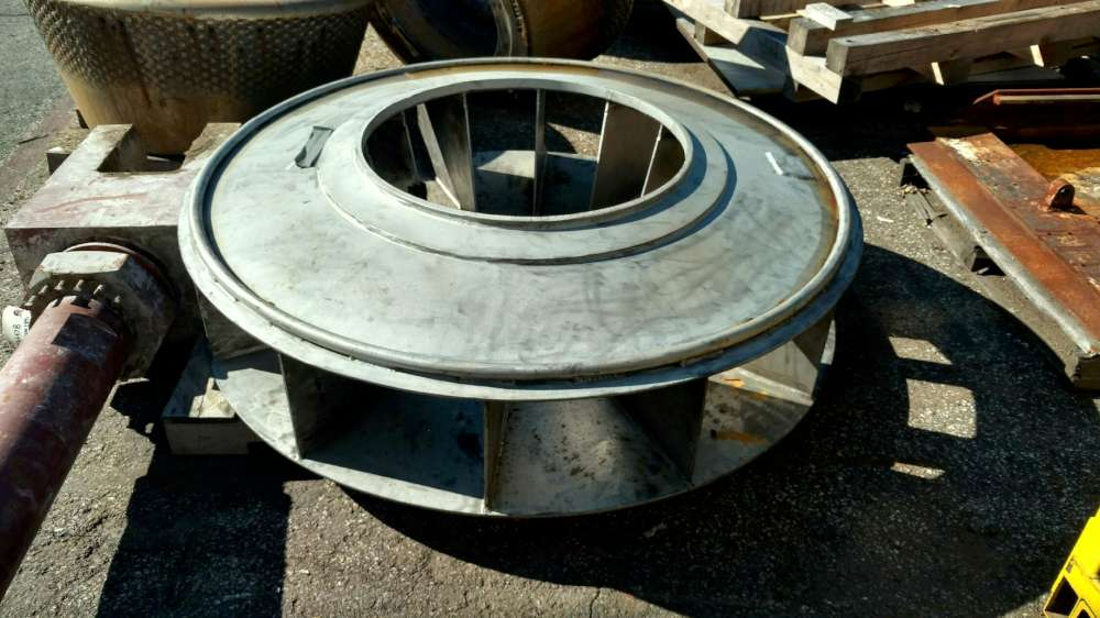 Before: rotor blasted back to clean metal with a sound angular profile, ready to coat.