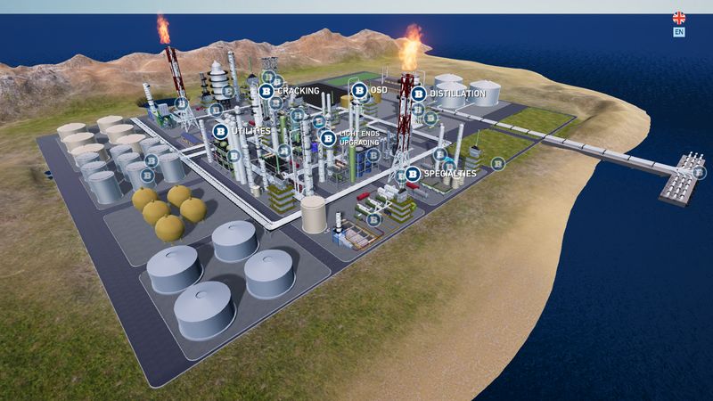 Refinery (Oil & Gas) interactive Solution Map preview